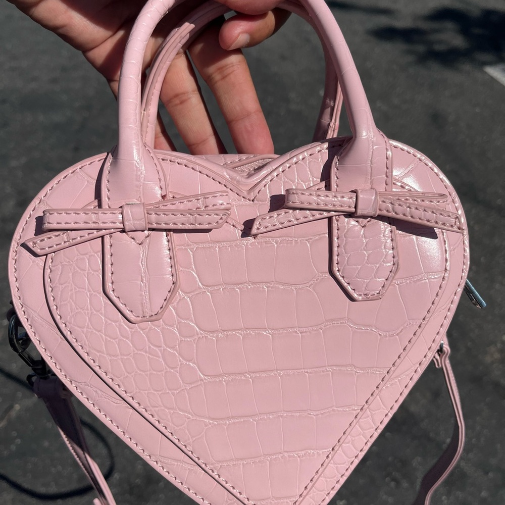 Bershka Light Pink Heart Mini Bag